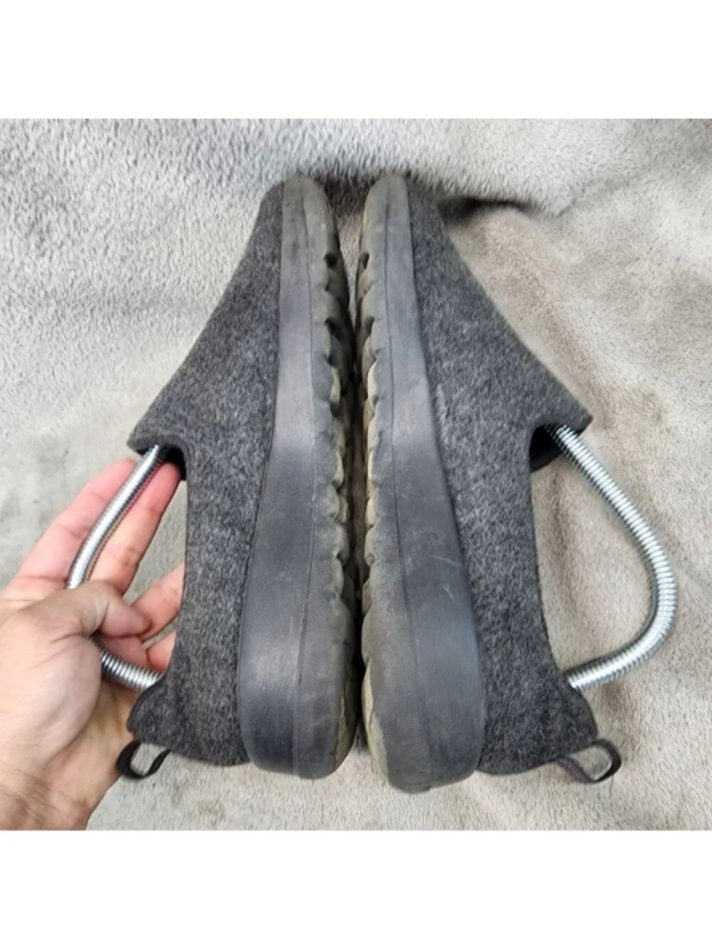 Skechers Shoes Womens Size 8.5 Gray Slip On Textile Sneakers *Read*